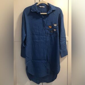 Armalife Long Blue Shirt NWOT